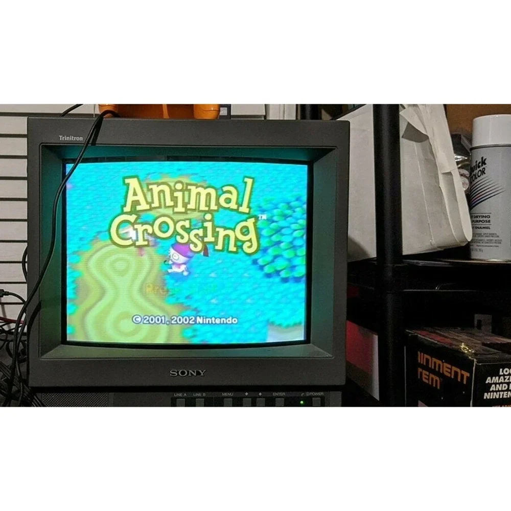 Nintendo GameCube Console Bundle + Controller + Animal Crossing TESTED WORKING